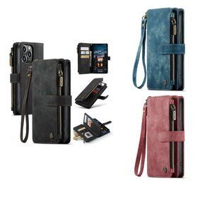 CaseMe C30 For iPhone 14 ProMax Detachable Zipper PU Leather Wallet Case  Please